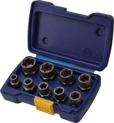 Irwin Hanson - 9 Piece Bolt Extractor Set - 3/8" Drive, Molded Plastic Case - Strong Tooling