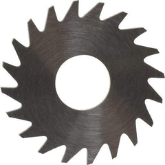 RobbJack - 3/4" Diam x 0.0468" Blade Thickness x 1/4" Arbor Hole Diam, 20 Tooth Slitting and Slotting Saw - Arbor Connection, Right Hand, Uncoated, Solid Carbide, Concave Ground - Strong Tooling