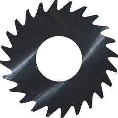 RobbJack - 1" Diam x 0.01" Blade Thickness x 3/8" Arbor Hole Diam, 24 Tooth Slitting and Slotting Saw - Arbor Connection, Right Hand, Uncoated, Solid Carbide, Concave Ground - Strong Tooling