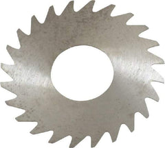 RobbJack - 1" Diam x 0.012" Blade Thickness x 3/8" Arbor Hole Diam, 24 Tooth Slitting and Slotting Saw - Arbor Connection, Right Hand, Uncoated, Solid Carbide, Concave Ground - Strong Tooling