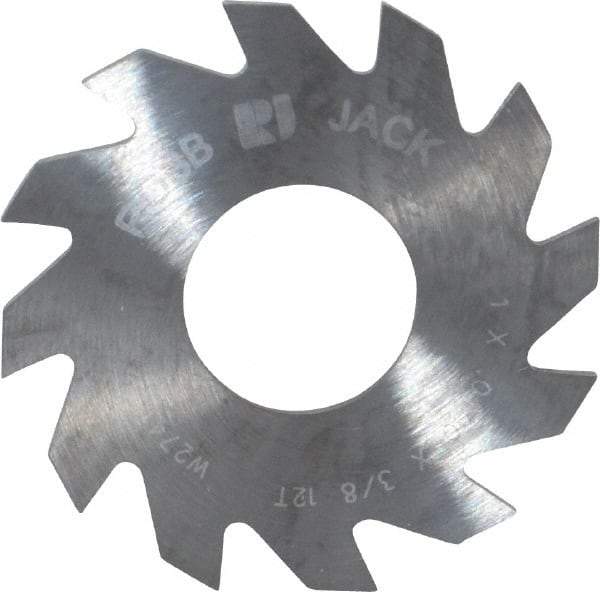 RobbJack - 1" Diam x 0.04" Blade Thickness x 3/8" Arbor Hole Diam, 12 Tooth Slitting and Slotting Saw - Arbor Connection, Right Hand, Uncoated, Solid Carbide, Concave Ground - Strong Tooling