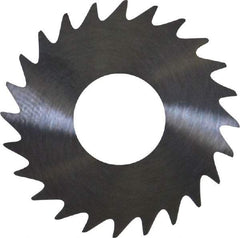 RobbJack - 1" Diam x 0.051" Blade Thickness x 3/8" Arbor Hole Diam, 24 Tooth Slitting and Slotting Saw - Arbor Connection, Right Hand, Uncoated, Solid Carbide, Concave Ground - Strong Tooling