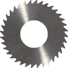 RobbJack - 1-1/4" Diam x 0.018" Blade Thickness x 1/2" Arbor Hole Diam, 36 Tooth Slitting and Slotting Saw - Arbor Connection, Right Hand, Uncoated, Solid Carbide, Concave Ground - Strong Tooling