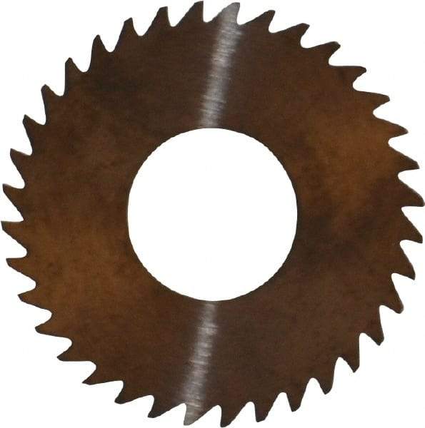 RobbJack - 1-1/4" Diam x 0.025" Blade Thickness x 1/2" Arbor Hole Diam, 36 Tooth Slitting and Slotting Saw - Arbor Connection, Right Hand, Uncoated, Solid Carbide, Concave Ground - Strong Tooling