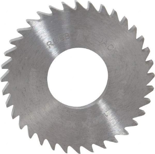 RobbJack - 1-1/4" Diam x 1/8" Blade Thickness x 1/2" Arbor Hole Diam, 36 Tooth Slitting and Slotting Saw - Arbor Connection, Right Hand, Uncoated, Solid Carbide, Concave Ground - Strong Tooling