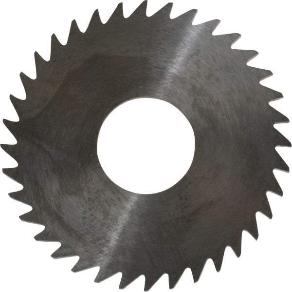 RobbJack - 1-1/2" Diam x 0.0937" Blade Thickness x 1/2" Arbor Hole Diam, 36 Tooth Slitting and Slotting Saw - Arbor Connection, Right Hand, Uncoated, Solid Carbide, Concave Ground - Strong Tooling