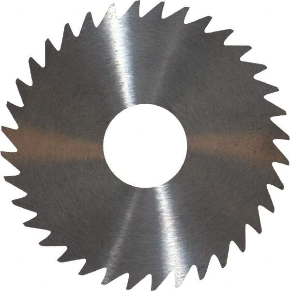 RobbJack - 1-3/4" Diam x 0.0156" Blade Thickness x 1/2" Arbor Hole Diam, 36 Tooth Slitting and Slotting Saw - Arbor Connection, Right Hand, Uncoated, Solid Carbide, Concave Ground - Strong Tooling