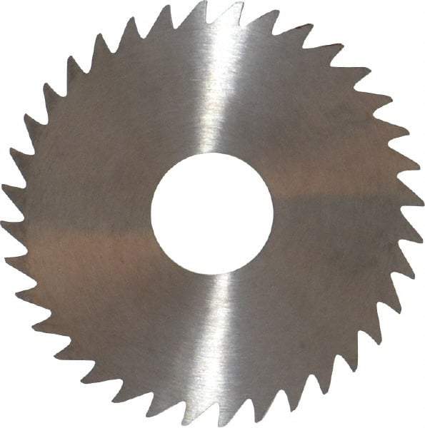 RobbJack - 1-3/4" Diam x 0.0468" Blade Thickness x 1/2" Arbor Hole Diam, 36 Tooth Slitting and Slotting Saw - Arbor Connection, Right Hand, Uncoated, Solid Carbide, Concave Ground - Strong Tooling