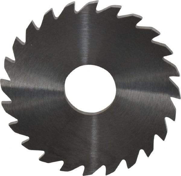 RobbJack - 1-3/4" Diam x 0.0937" Blade Thickness x 1/2" Arbor Hole Diam, 24 Tooth Slitting and Slotting Saw - Arbor Connection, Right Hand, Uncoated, Solid Carbide, Concave Ground - Strong Tooling