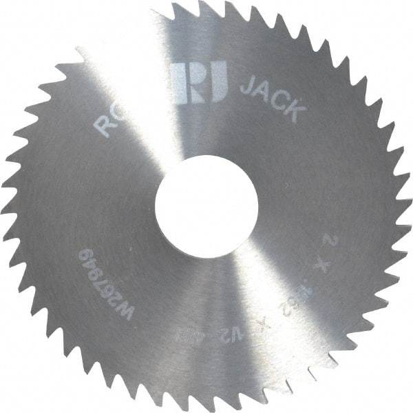 RobbJack - 2" Diam x 0.1562" Blade Thickness x 1/2" Arbor Hole Diam, 48 Tooth Slitting and Slotting Saw - Arbor Connection, Right Hand, Uncoated, Solid Carbide, Concave Ground - Strong Tooling