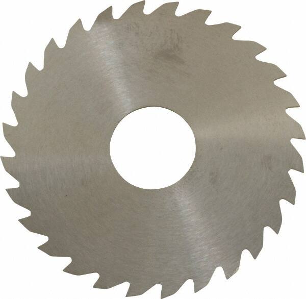 RobbJack - 2-1/4" Diam x 0.04" Blade Thickness x 5/8" Arbor Hole Diam, 28 Tooth Slitting and Slotting Saw - Arbor Connection, Right Hand, Uncoated, Solid Carbide, Concave Ground - Strong Tooling