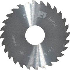 RobbJack - 2-1/4" Diam x 1/8" Blade Thickness x 5/8" Arbor Hole Diam, 28 Tooth Slitting and Slotting Saw - Arbor Connection, Right Hand, Uncoated, Solid Carbide, Concave Ground - Strong Tooling