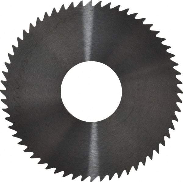 RobbJack - 3" Diam x 0.0468" Blade Thickness x 1" Arbor Hole Diam, 60 Tooth Slitting and Slotting Saw - Arbor Connection, Right Hand, Uncoated, Solid Carbide, Concave Ground - Strong Tooling