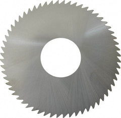 RobbJack - 3" Diam x 1/16" Blade Thickness x 1" Arbor Hole Diam, 60 Tooth Slitting and Slotting Saw - Arbor Connection, Right Hand, Uncoated, Solid Carbide, Concave Ground - Strong Tooling