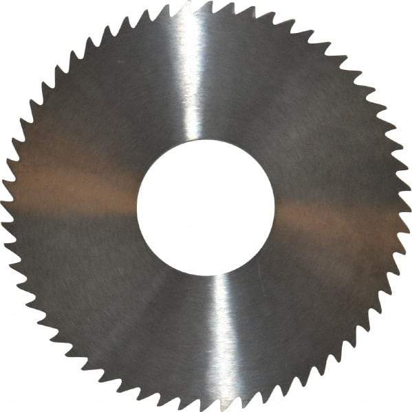 RobbJack - 3" Diam x 1/8" Blade Thickness x 1" Arbor Hole Diam, 60 Tooth Slitting and Slotting Saw - Arbor Connection, Right Hand, Uncoated, Solid Carbide, Concave Ground - Strong Tooling