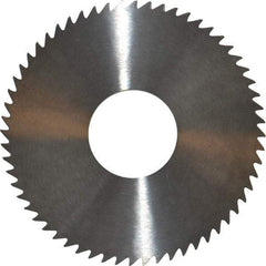 RobbJack - 3" Diam x 1/8" Blade Thickness x 1" Arbor Hole Diam, 60 Tooth Slitting and Slotting Saw - Arbor Connection, Right Hand, Uncoated, Solid Carbide, Concave Ground - Strong Tooling