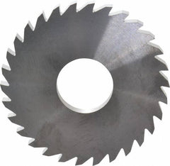 RobbJack - 3" Diam x 1/4" Blade Thickness x 1" Arbor Hole Diam, 30 Tooth Slitting and Slotting Saw - Arbor Connection, Right Hand, Uncoated, Solid Carbide, Concave Ground - Strong Tooling