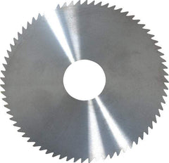 RobbJack - 4" Diam x 0.035" Blade Thickness x 1" Arbor Hole Diam, 72 Tooth Slitting and Slotting Saw - Arbor Connection, Right Hand, Uncoated, Solid Carbide, Concave Ground - Strong Tooling