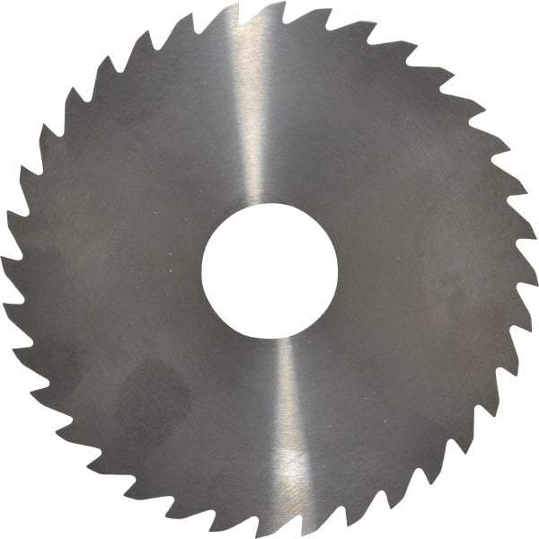 RobbJack - 4" Diam x 0.0468" Blade Thickness x 1" Arbor Hole Diam, 36 Tooth Slitting and Slotting Saw - Arbor Connection, Right Hand, Uncoated, Solid Carbide, Concave Ground - Strong Tooling