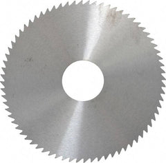 RobbJack - 4" Diam x 0.0468" Blade Thickness x 1" Arbor Hole Diam, 72 Tooth Slitting and Slotting Saw - Arbor Connection, Right Hand, Uncoated, Solid Carbide, Concave Ground - Strong Tooling