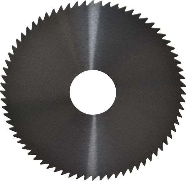 RobbJack - 4" Diam x 1/16" Blade Thickness x 1" Arbor Hole Diam, 72 Tooth Slitting and Slotting Saw - Arbor Connection, Right Hand, Uncoated, Solid Carbide, Concave Ground - Strong Tooling