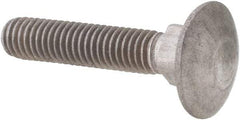 Value Collection - M5x0.8 25mm Length Under Head, Standard Square Neck, Carriage Bolt - Austenitic Grade A2 Stainless Steel, - Strong Tooling