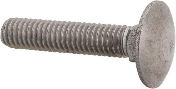 Value Collection - M6x1 30mm Length Under Head, Standard Square Neck, Carriage Bolt - Austenitic Grade A2 Stainless Steel, - Strong Tooling