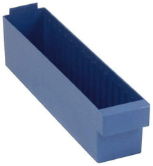 Quantum Storage - 17-5/8" Deep, Blue High-Impact Polystyrene Drawer Bin - 4-5/8" High x 3-3/4" Wide x 17-5/8" Long - Strong Tooling