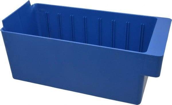 Quantum Storage - 11-5/8" Deep, Blue High-Impact Polystyrene Drawer Bin - 4-5/8" High x 5-9/16" Wide x 11-5/8" Long - Strong Tooling