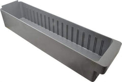 Quantum Storage - 23-7/8" Deep, Gray High-Impact Polystyrene Drawer Bin - 4-5/8" High x 5-9/16" Wide x 23-7/8" Long - Strong Tooling