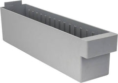 Quantum Storage - 17-5/8" Deep, Gray High-Impact Polystyrene Drawer Bin - 4-5/8" High x 3-3/4" Wide x 17-5/8" Long - Strong Tooling