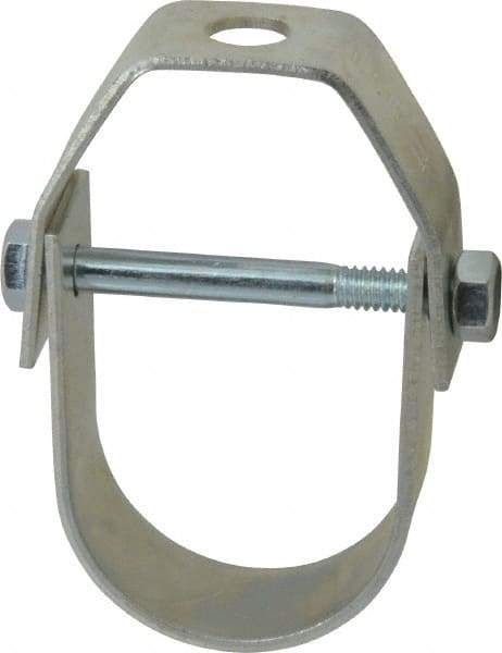 Empire - 1-1/4" Pipe, 3/8" Rod, Carbon Steel Adjustable Clevis Hanger - Electro Galvanized - Strong Tooling