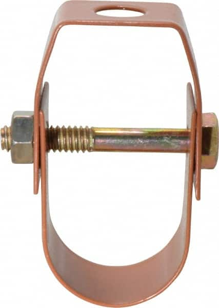 Empire - 1" Pipe, 3/8" Rod, Carbon Steel Adjustable Clevis Hanger - Copper Plated - Strong Tooling