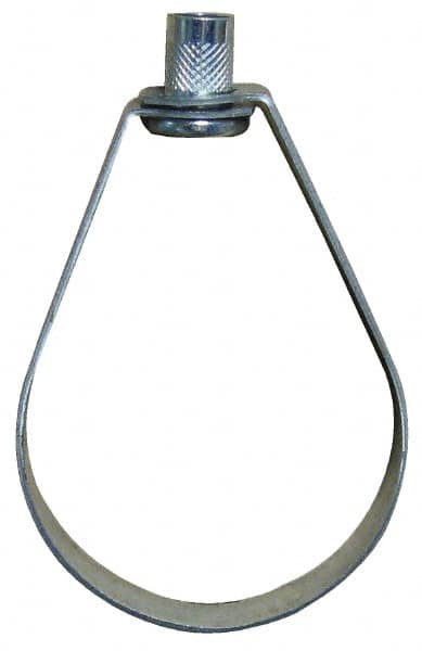 Empire - 3-1/2" Pipe, 1/2" Rod, Carbon Steel Emlok Swivel Ring Hanger - Pre-Galvanized, 600 Lb Capacity - Strong Tooling