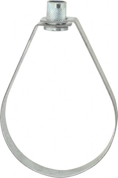 Empire - 4" Pipe, 5/8" Rod, Carbon Steel Emlok Swivel Ring Hanger - Pre-Galvanized, 1,250 Lb Capacity - Strong Tooling