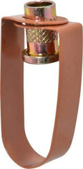 Empire - 3/4" Pipe, 3/8" Rod, Carbon Steel Emlok Swivel Ring Hanger - Copper Plated, 400 Lb Capacity - Strong Tooling