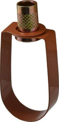 Empire - 1" Pipe, 3/8" Rod, Carbon Steel Emlok Swivel Ring Hanger - Copper Plated, 600 Lb Capacity - Strong Tooling