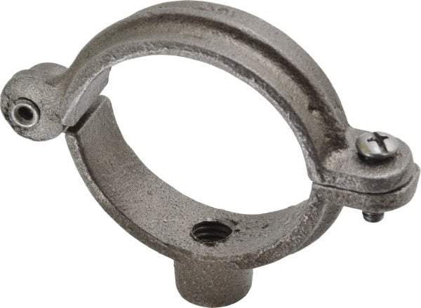 Empire - 1-1/2" Pipe, 3/8" Rod, Malleable Iron Split Ring Hanger - Black, 180 Lb Capacity - Strong Tooling