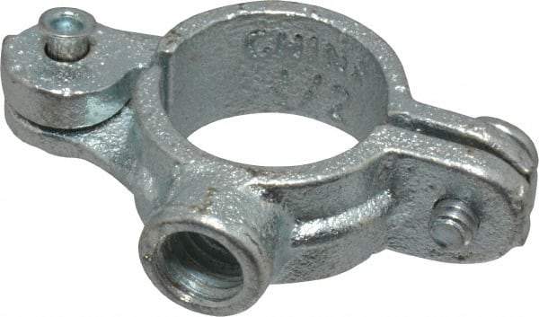 Empire - 1/2" Pipe, 3/8" Rod, Malleable Iron Split Ring Hanger - Electro Galvanized, 180 Lb Capacity - Strong Tooling