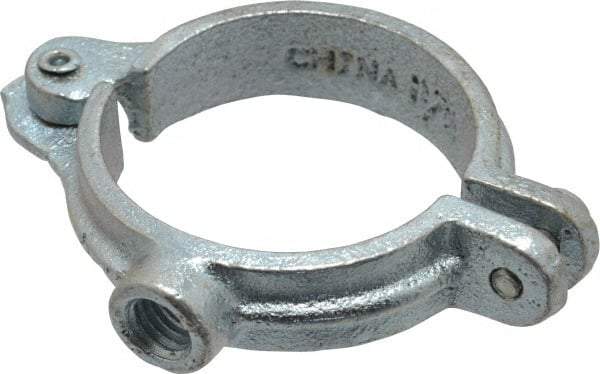 Empire - 1-1/2" Pipe, 3/8" Rod, Malleable Iron Split Ring Hanger - Electro Galvanized, 180 Lb Capacity - Strong Tooling