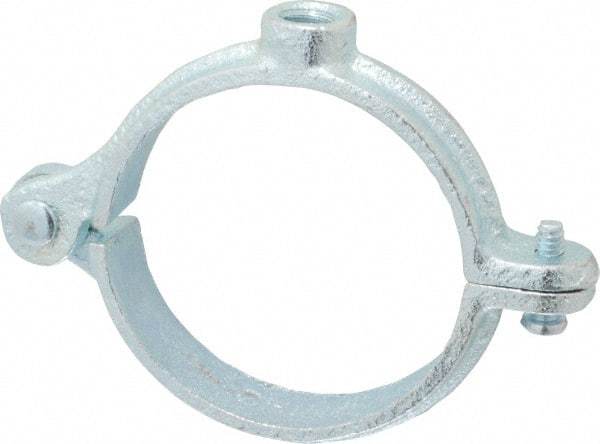 Empire - 2" Pipe, 3/8" Rod, Malleable Iron Split Ring Hanger - Electro Galvanized, 180 Lb Capacity - Strong Tooling