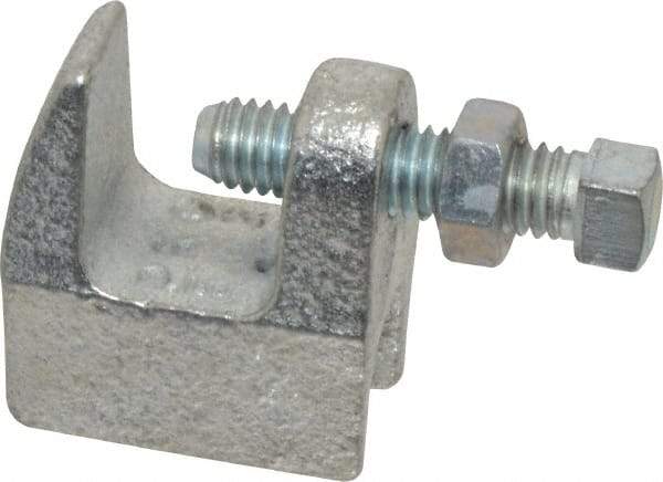 Empire - 3/4" Max Flange Thickness, 3/8" Rod Top Beam Clamp - 350 Lb Capacity, Ductile Iron - Strong Tooling