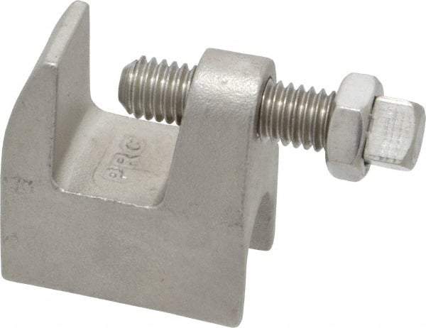 Empire - 3/4" Max Flange Thickness, 3/8" Rod Top Beam Clamp - 350 Lb Capacity, 304 Stainless Steel - Strong Tooling