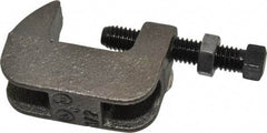 Empire - 1-1/4" Max Flange Thickness, 1/2" Rod Wide Jaw Top Beam Clamp - 500 Lb Capacity, Ductile Iron - Strong Tooling