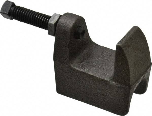 Empire - 1-1/4" Max Flange Thickness, 5/8" Rod Wide Jaw Top Beam Clamp - 800 Lb Capacity, Ductile Iron - Strong Tooling