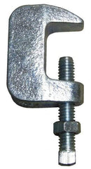 Empire - 1-1/4" Max Flange Thickness, 3/4" Rod Wide Jaw Top Beam Clamp - 900 Lb Capacity, Ductile Iron - Strong Tooling