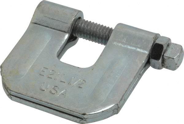 Empire - 3/4" Max Flange Thickness, 1/2" Rod C-Clamp with Locknut - 500 Lb Capacity, Carbon Steel - Strong Tooling