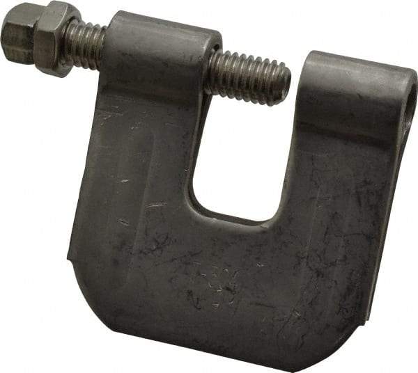 Empire - 3/4" Max Flange Thickness, 3/8" Rod C-Clamp with Locknut - 400 Lb Capacity, 304 Stainless Steel - Strong Tooling