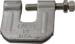 Empire - 3/4" Max Flange Thickness, 1/2" Rod C-Clamp with Locknut - 500 Lb Capacity, 304 Stainless Steel - Strong Tooling