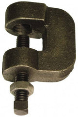 Empire - 3/4" Max Flange Thickness, 5/8" Rod C-Clamp with Locknut - 550 Lb Capacity, Ductile Iron - Strong Tooling